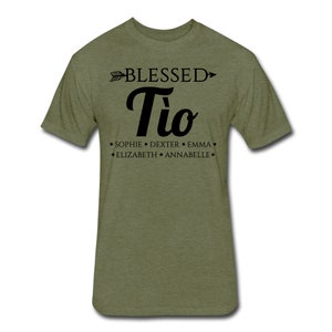 Personalized Tio Shirt - Blessed Tio Shirt With Niece and Nephew Names - Personalized Tío Gift