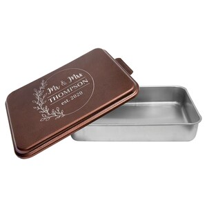 Personalized Mr and Mrs Established Baking Pan With Name and Year Est Anniversary Gift Wedding Gift Personalized Mr and Mrs Gift