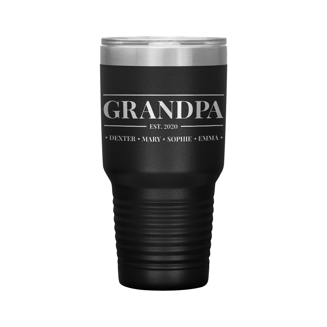 Personalized Grandpa Mug With Kids' Names Grandpa Est Tumbler Cup ...