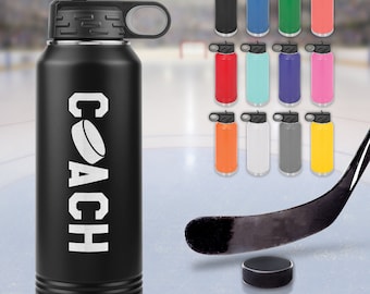 Borraccia per allenatore di hockey - Regalo per allenatore di hockey