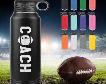 Botella de agua para entrenador de fútbol: regalo para entrenador de fútbol