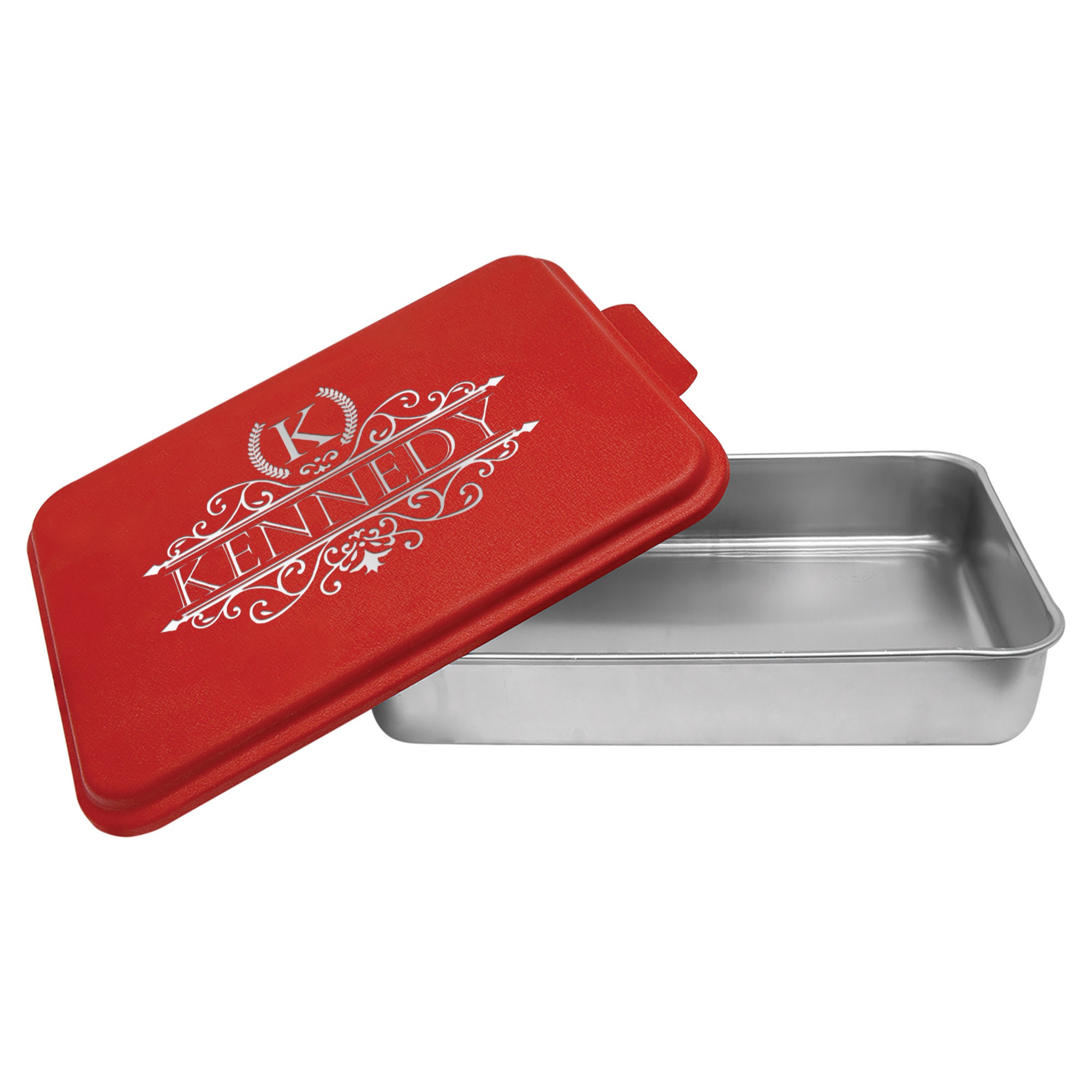 Personalized Baking Pan With Name Engraved Cake Pan With Lid Etsy