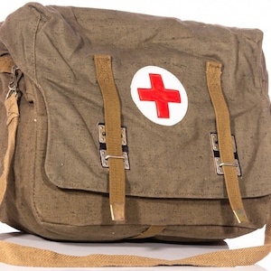 Sovjetisk-rysk armé Medicinsk sanitetsväska Militär strid Första hjälpen-väska Medic Canvas Messengerväska Sovjetunionen Röda Korset Axelrem Bälte OTK