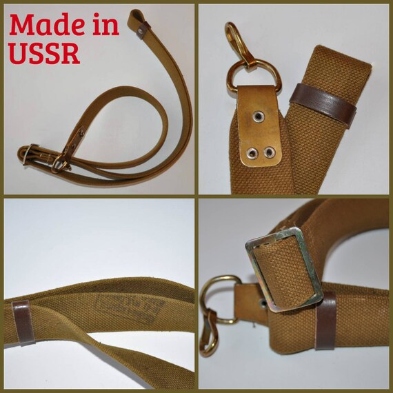 Mosin Nagant Gewehrriemen - Canvas Tragegurt Mit Lederteilen Für Jagd & Sammler