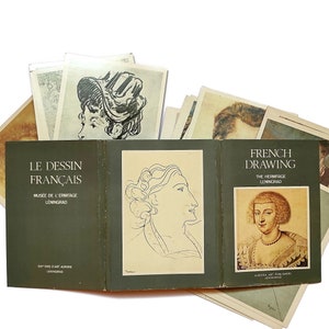 Franse tekening The Hermitage 16 kaartenset gedrukt in de USSR Aurora Art Publishers Leningrad 1981 Grootte: 150 x 115 mm Russisch Engels Frans