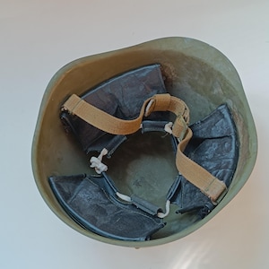 Casco da combattimento in acciaio da soldato russo dell&#39;URSS SSh40 Surplus militare Kaska Shlem Cappello rigido di protezione per la testa Taglia non emessa 1 СШ-40 Стальной Шлем Р-1