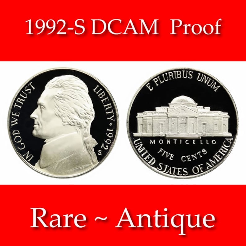 1991 S JEFFERSON NICKEL GEM DCAM PROOF from PROOF Set