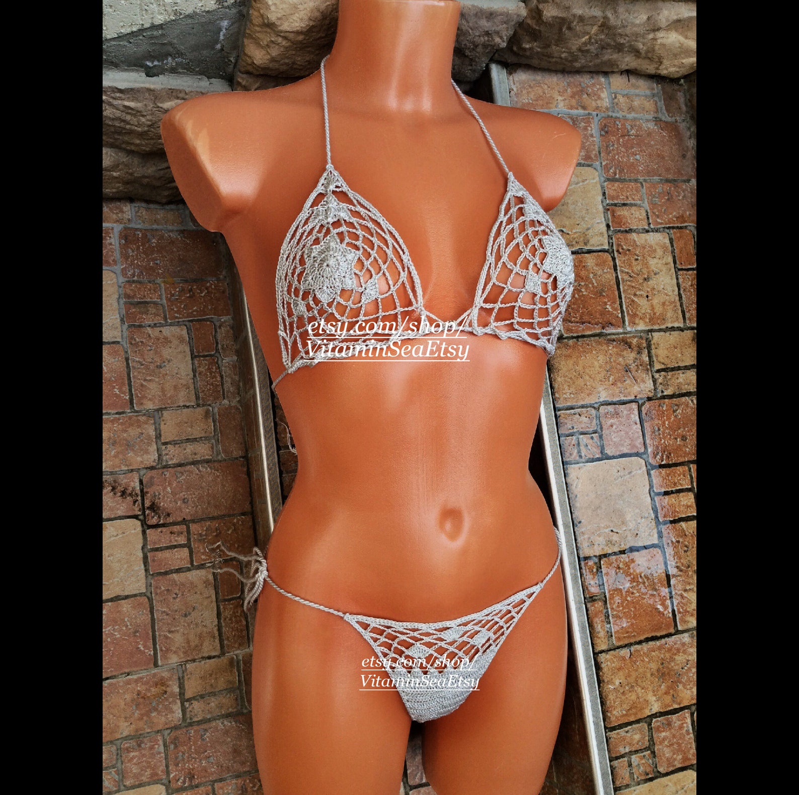 Sexy tiny bikini see through extremely hollow out nudist image 0.