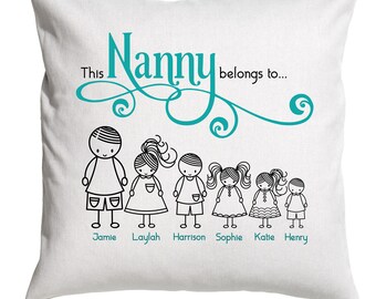 Nanny gift - This Nanny belongs to pillow cover - Nanny Gift - Grandma Cushion - Nanna Cushion - Mom Pillow -