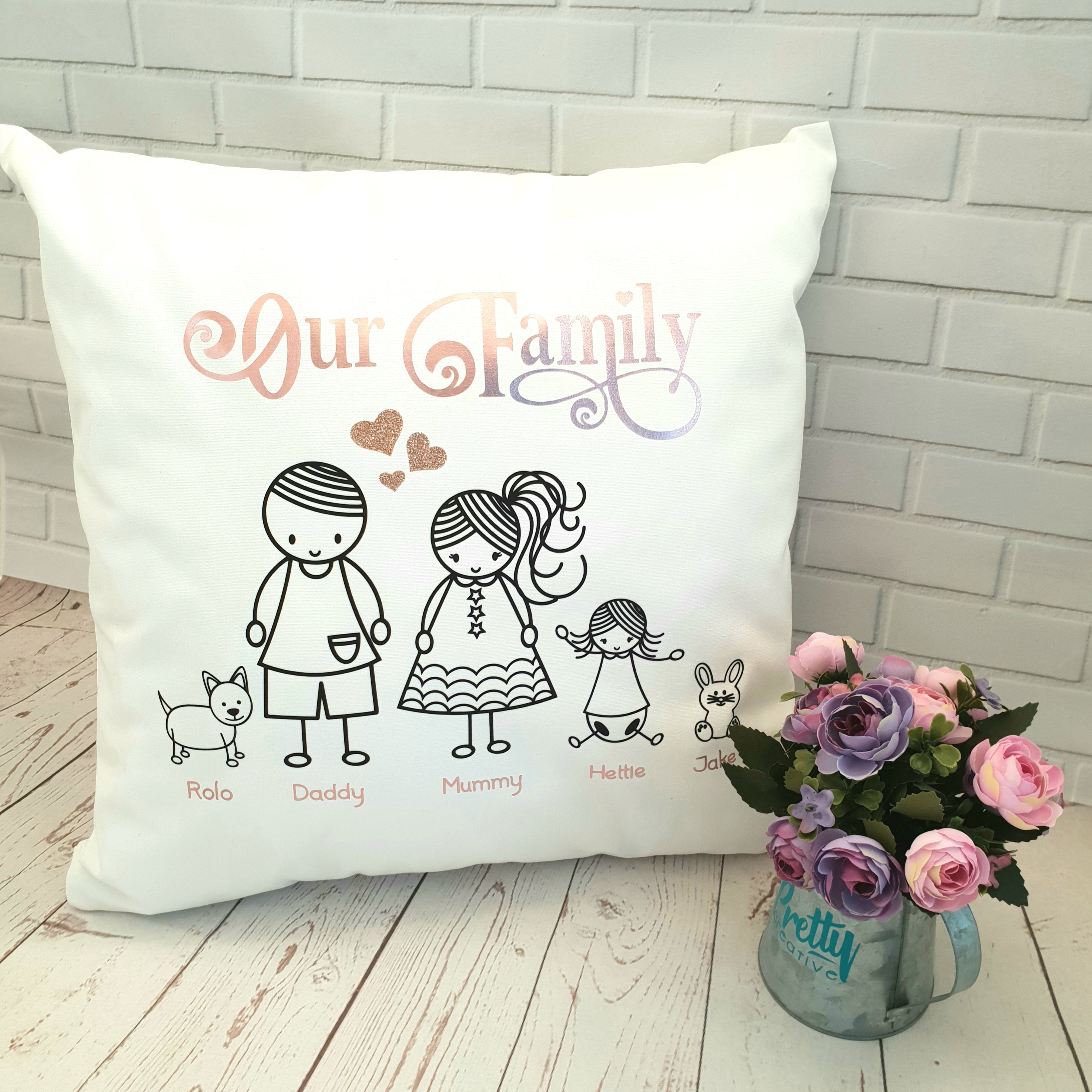 Personalised This mummy belongs to cushion cover//Penguin//Personalised Mothers Day Gift with child names//Personalized Mother gift