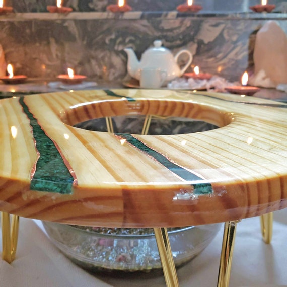 Yoni Steam Seat With Malachite and Copper Inlay - Etsy