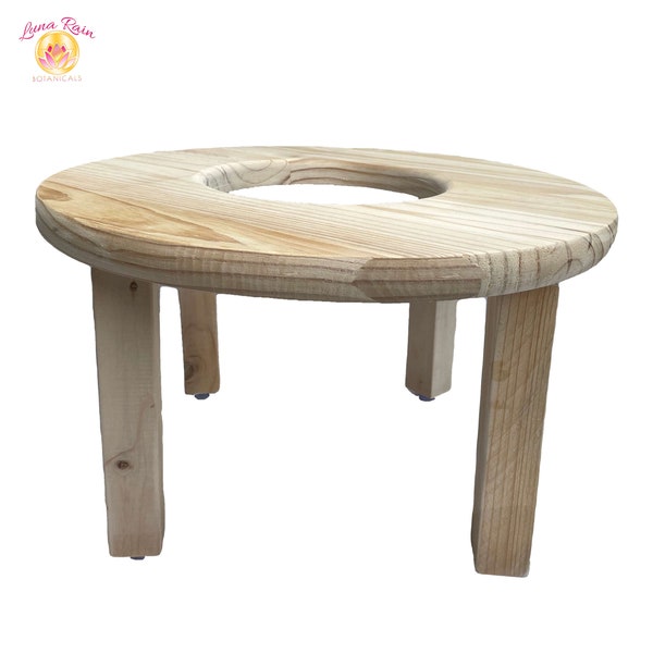 Unfinished Yoni Steam Seat with or without Removable Legs ~ Design Your Own V Steam Stool