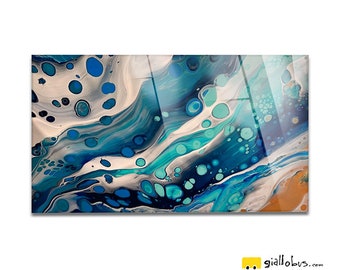 Plexiglass Paintings Prints on Acrylic Glass - Abstract Design - Bubbles of the Ocean - GIALLO BUS