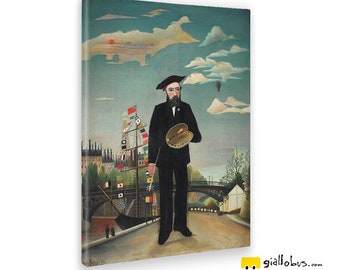 Paintings on Canvas Canvas - Henri Rousseau - The Customsman with the Child's Heart - GIALLO BUS