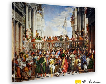 Gemälde auf Leinwand Leinwand - Paolo Veronese - Die Hochzeit von Kana - GIALLO BUS