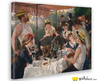 Gemälde auf Leinwand Leinwand - Renoir - Mittagessen der Bootsparty - GIALLO BUS