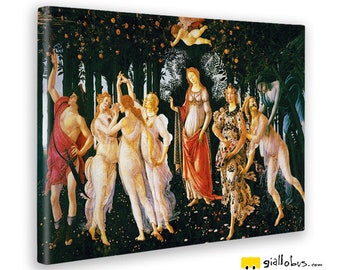 Gemälde auf Leinwand Leinwand - Sandro Botticelli - Frühling - GIALLO BUS