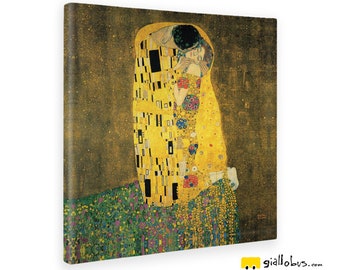 Gemälde auf Leinwand Leinwand - Gustav Klimt - der Kuss - GELB BUS