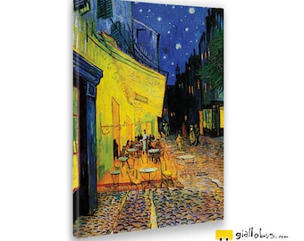 Gemälde Drucke auf Leinwand Leinwand - Vincent Van Gogh - Terrasse eines Cafés bei Nacht - GIALLO BUS