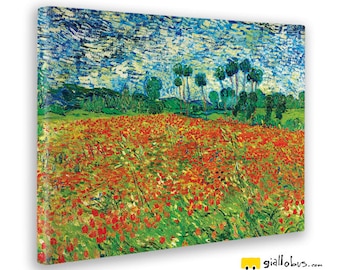 Gemälde Drucke auf Leinwand Leinwand - Vincent Van Gogh - Mohn Feld - GIALLO BUS