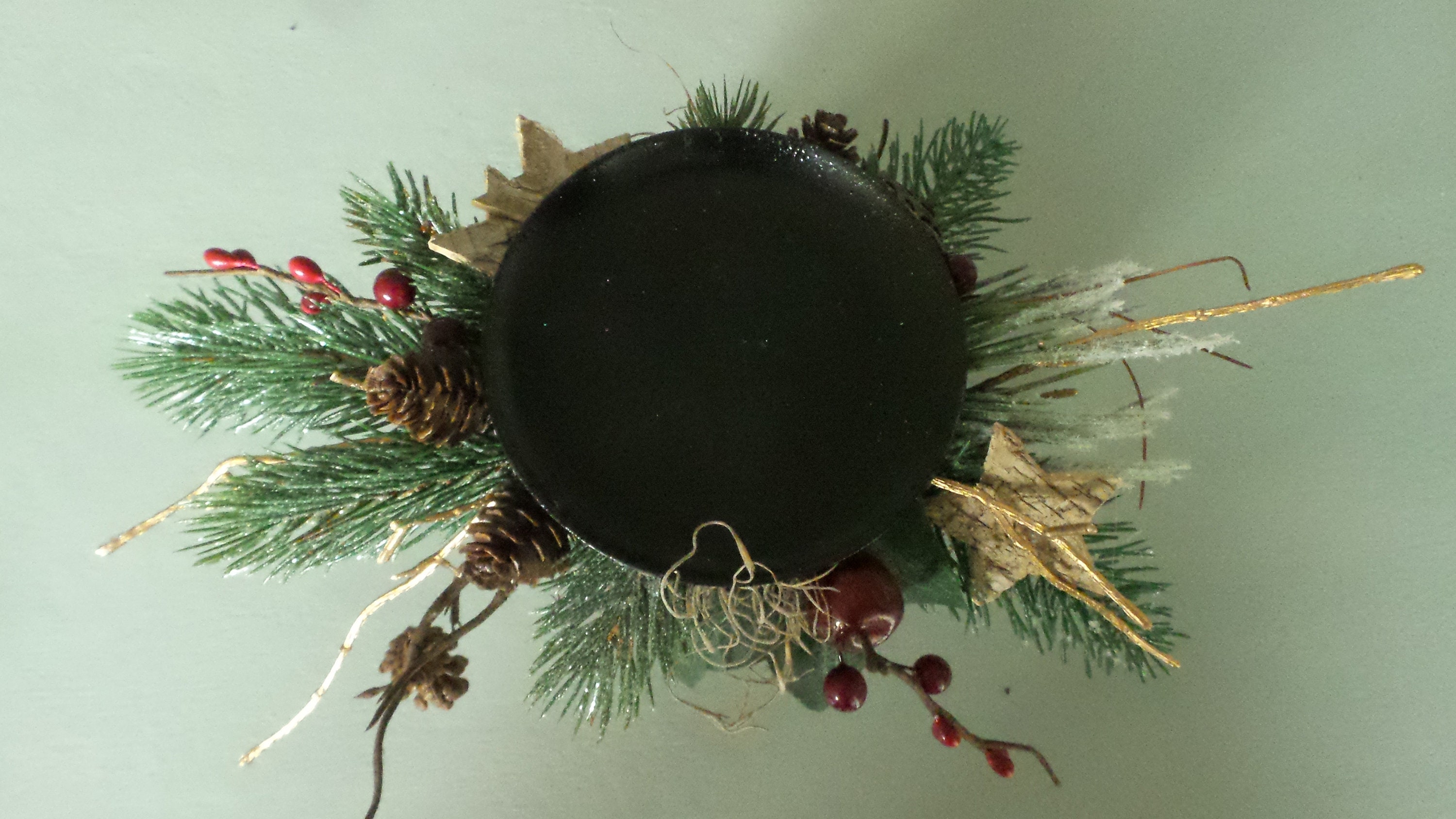 Yule Log Candle Holder Etsy