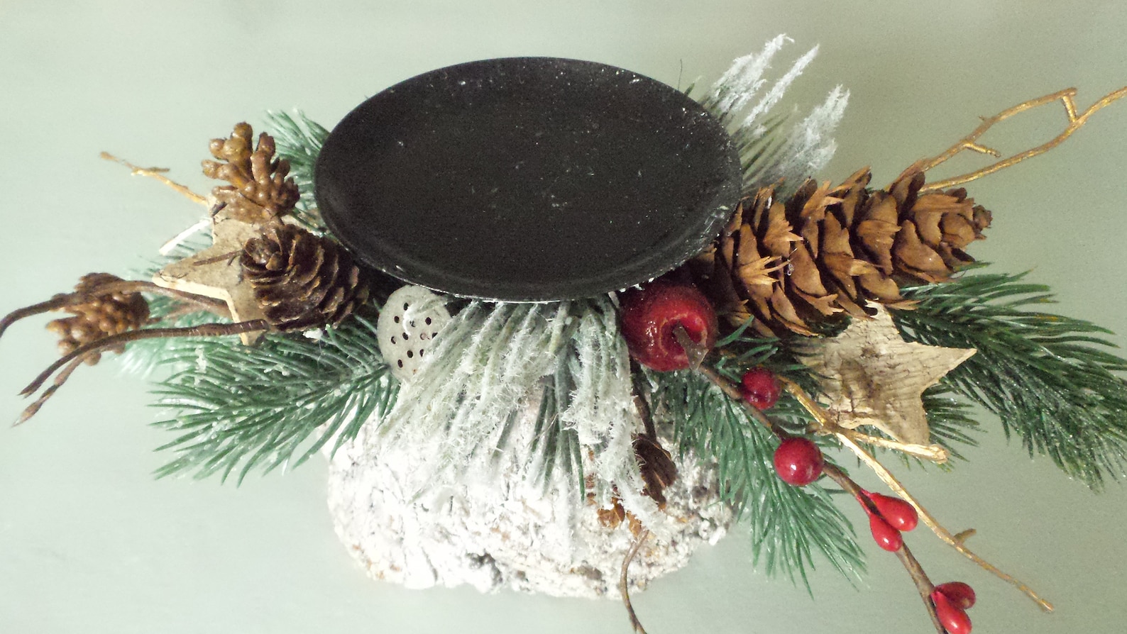 Yule Log Candle Holder Etsy