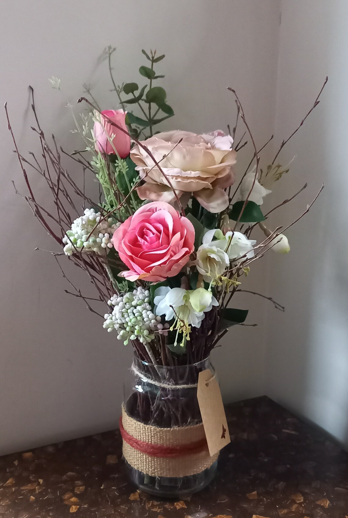 Artificial Flower Jar Etsy