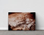 Geronimo, Native American, Native American Art, Inspirational Quote, Inspirational Canvas, Motivational Quote, Motivational Canvas, Positive