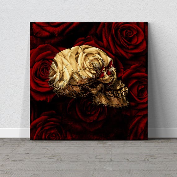 Beautiful Gothic Winter Rose Giclee Canvas Wall Decoration Picture