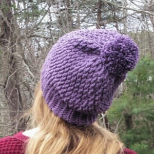 Backwoods Slouchy Beanie Hat (pdf crochet pattern)