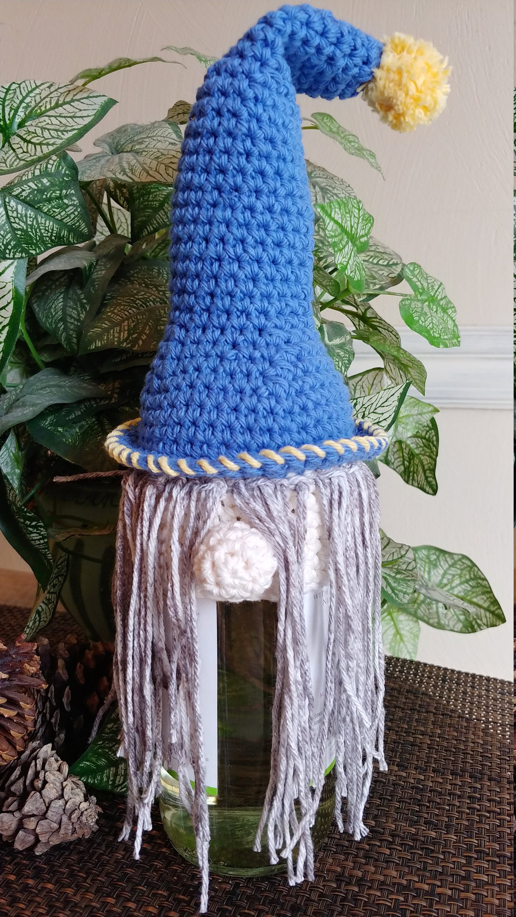 Gnome Wine Bottle or Candle Topper Crochet Pattern Etsy Israel
