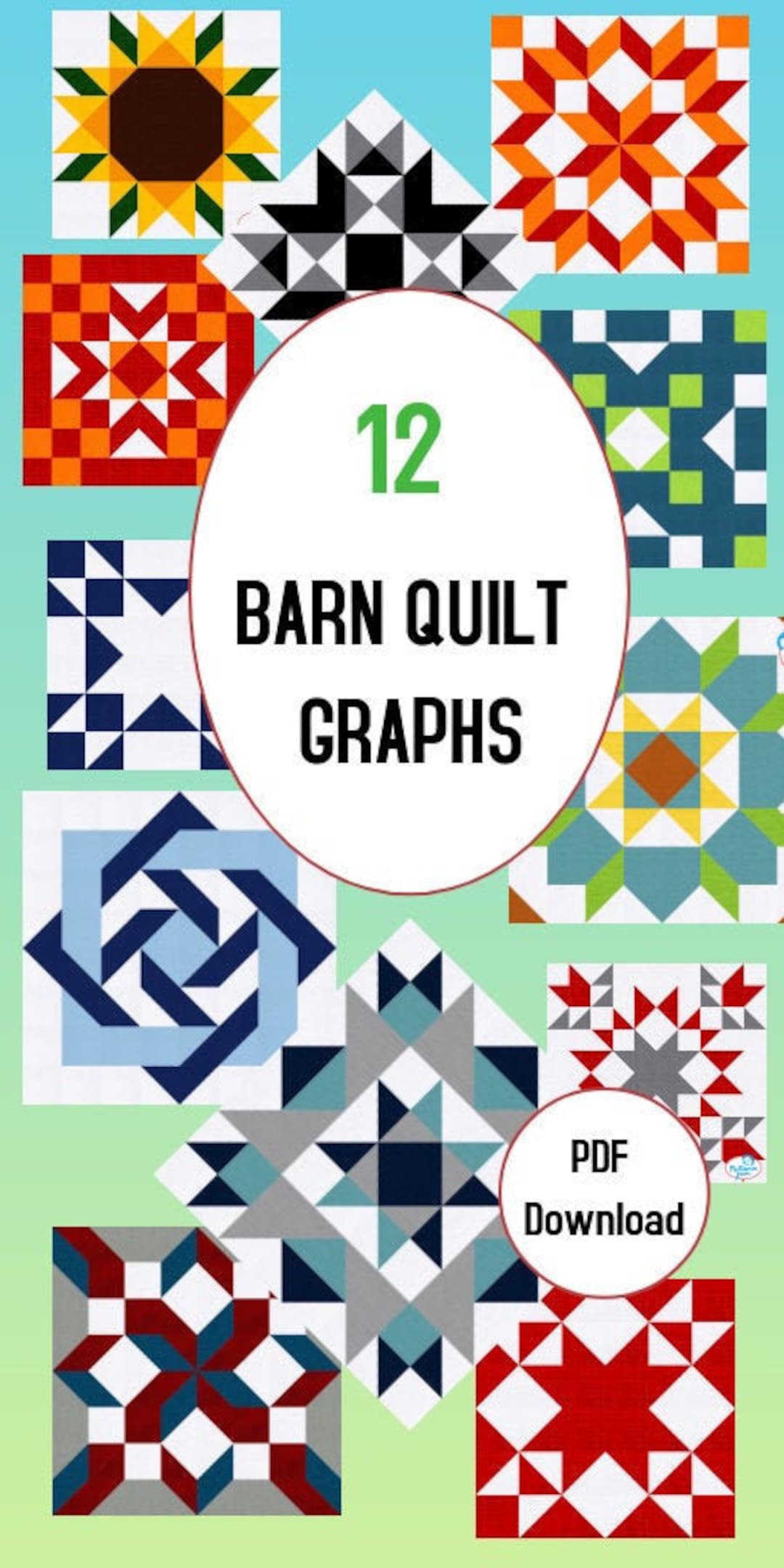 Pdf Wood Barn Quilt Designs full Color Graphs Instant Download - Etsy pdf-wood-barn-quilt-designs-full-color-graphs-instant-download-etsy