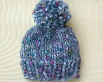 Gorro de punto grueso para bebé en cuatro tamaños - Patrón en PDF - Descarga digital instantánea