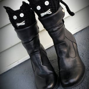 Kitty Cat Boot Toppers Cuffs pattern image 2