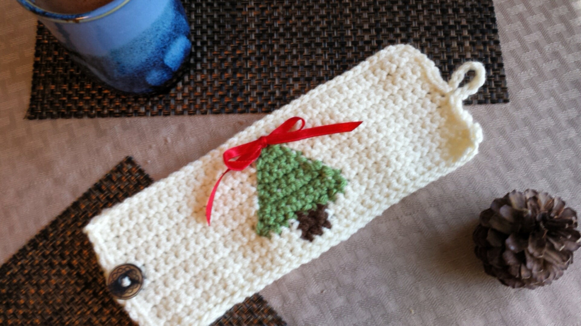 Pine Tree Mug Cozy Crochet Pattern - Etsy