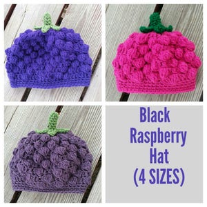 Black Raspberry Baby or Toddler Hat Crochet pattern