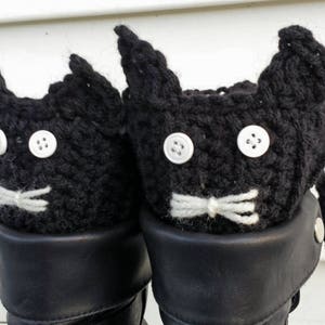 Kitty Cat Boot Toppers Cuffs pattern image 1