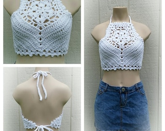 Sand Dollar Crop Top - crochet pdf pattern