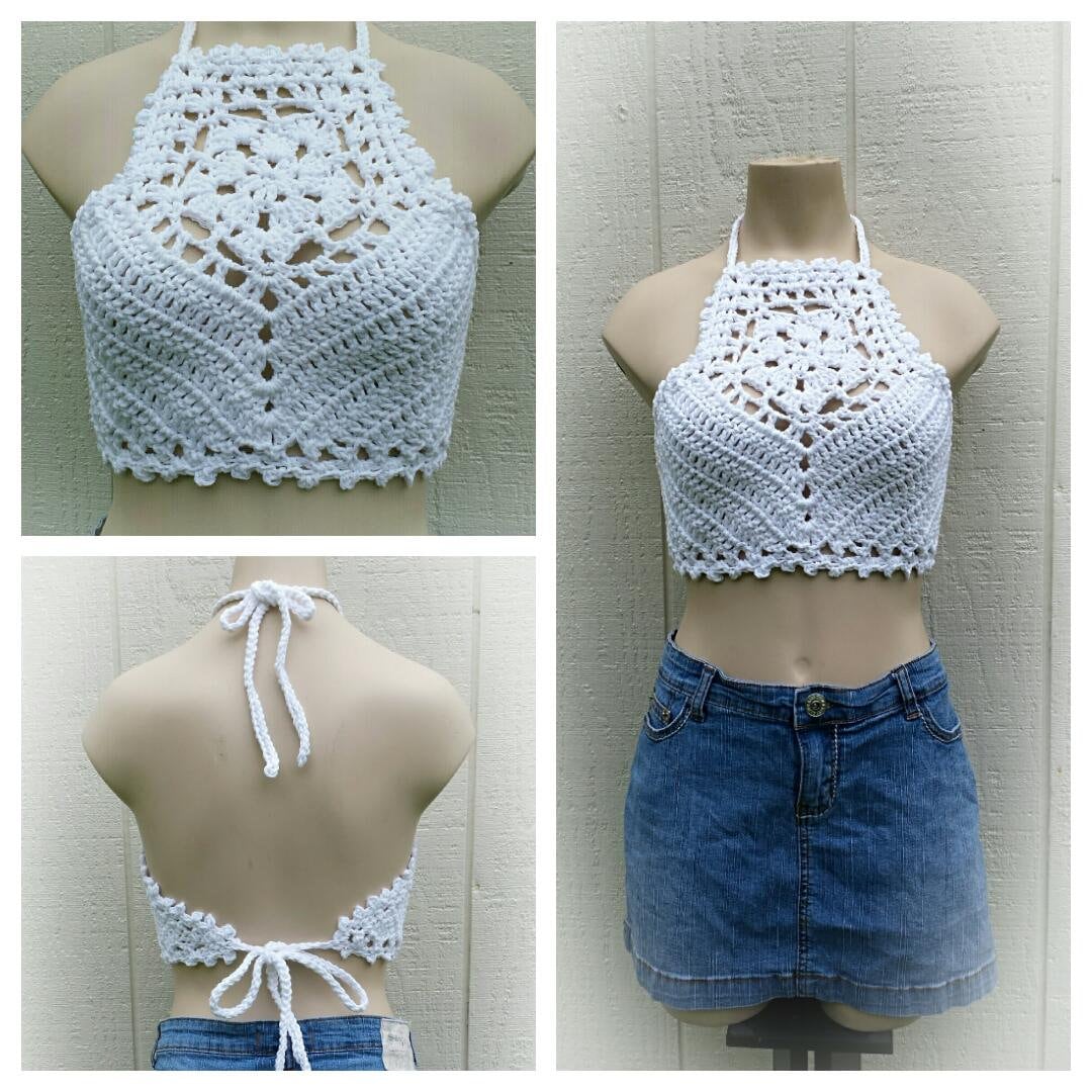 crochet pdf pattern Sand Dollar Crop Top