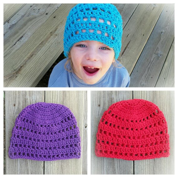 Handmade Summer Crochet Beanie For Teens/Women – Lightweight Openwork – USA