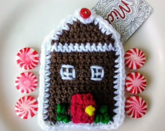 Gingerbread House Gift Card holder crochet pattern