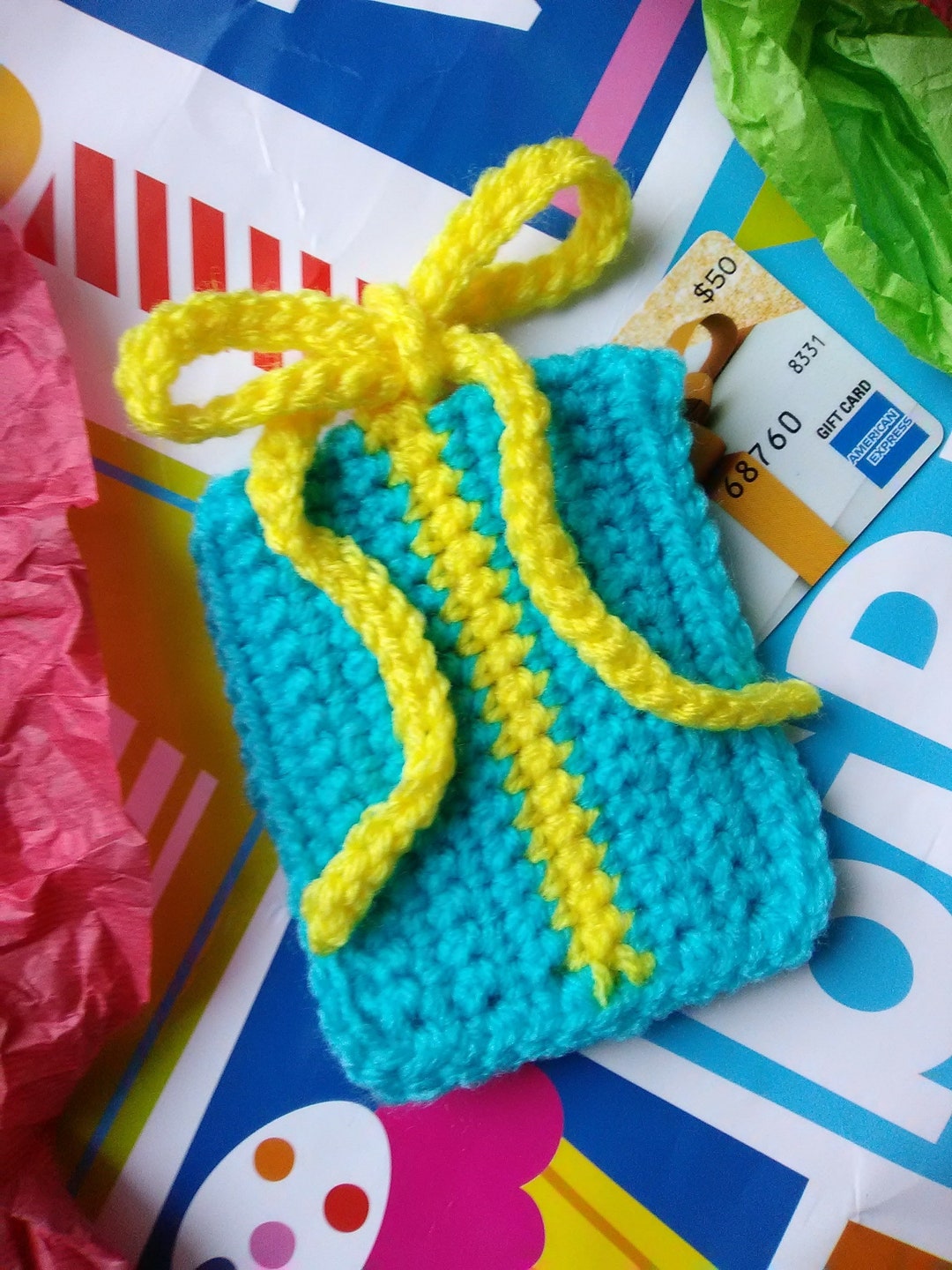 Wrapped Present Gift Card Holder Crochet Pattern Etsy