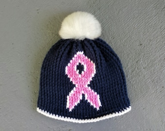 Cancer Awareness Ribbon Hat crochet pattern (child thru adult)