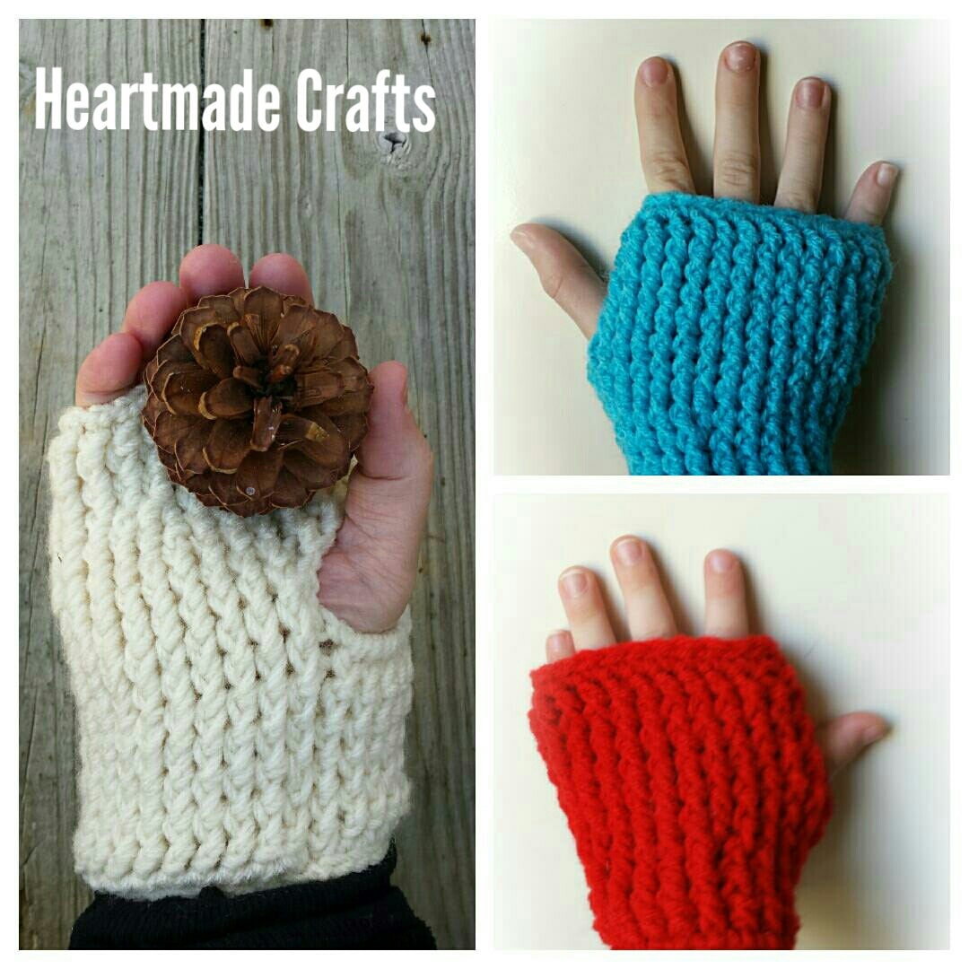 Ribbed Fingerless Mitts (gloves) Crochet Pattern