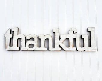 Thankful Sign~ Thanksgiving sign~ Farmhouse Decor~ Farmhouse Sign~ Wood Sign~ Nursery Sign~ Fixer Upper Decor~ Gallery Wall~ Entryway Decor