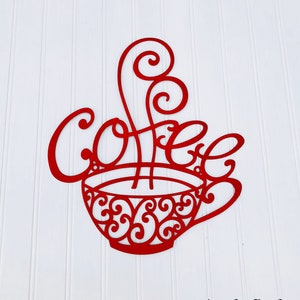 Coffee Sign - Kitchen Sign - Coffee Bar Sign - Rustic Kitchen Decor - Coffee Cup - Coffee Decor - Metal Sign - Coffee Cup Wall Art