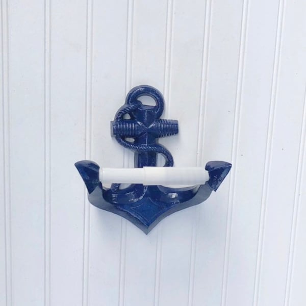 Anchor Toilet Paper Holder~ Whimsical Bathroom Decor~ Anchor Decor~ Coastal Decor~ Beach House Decor~ Boat Decor~ Lake House~ Nautical Decor