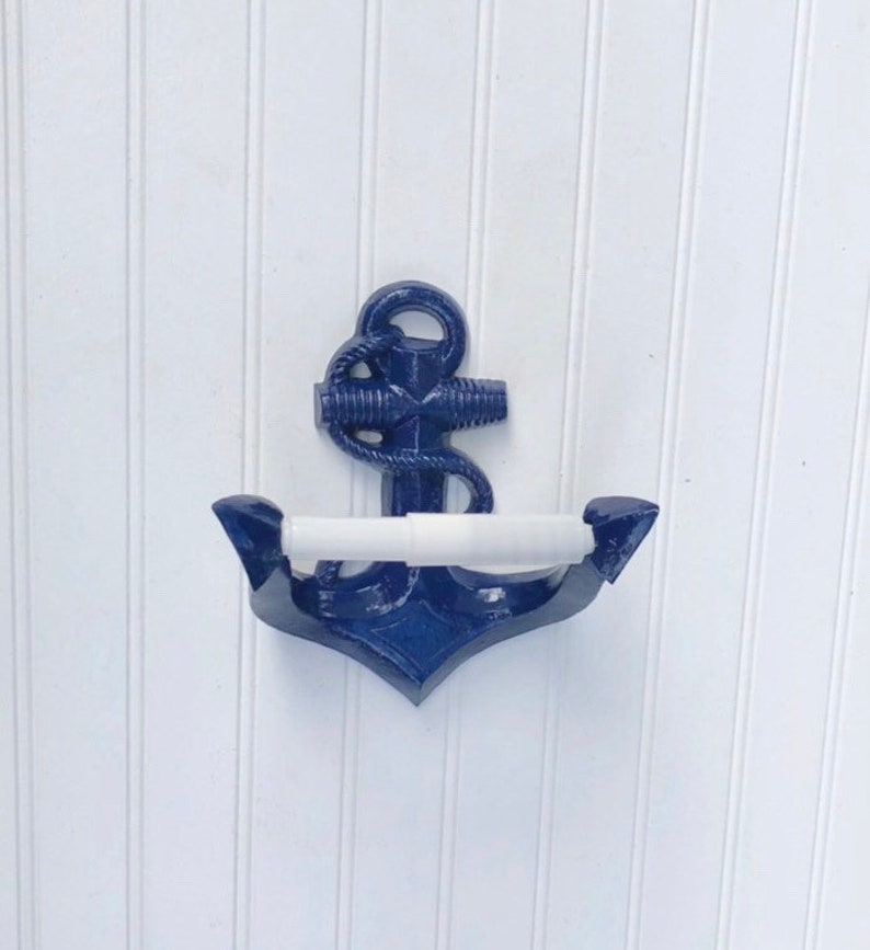Anchor Toilet Paper Holder Whimsical Bathroom Decor Anchor Etsy