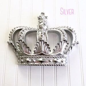 Gold Princess Crown -  Prince Crown - Wall Crown - Crown Decor - Nursery Decor - Silver Crown - Queen Crown - Birthday Party Decorations