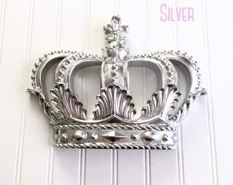 Gold Princess Crown -  Prince Crown - Wall Crown - Crown Decor - Nursery Decor - Silver Crown - Queen Crown - Birthday Party Decorations